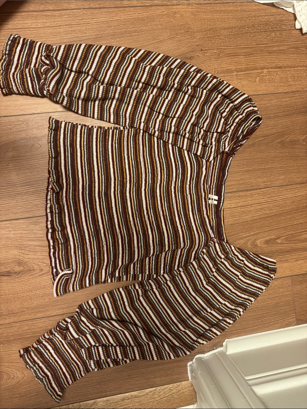 Anthropologie Striped Knit Long-Sleeve Top